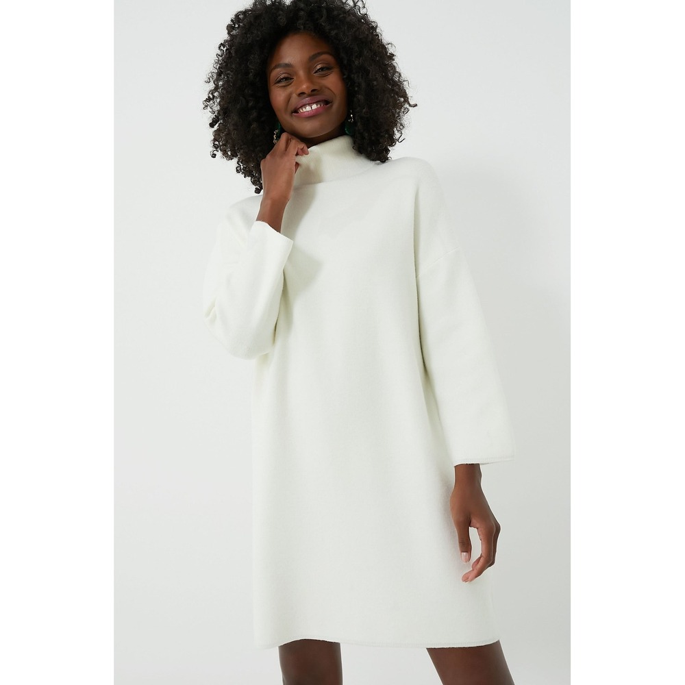 Pomander Place by Tuckernuck Winter White Vivianne Turtleneck Dress size M Mini